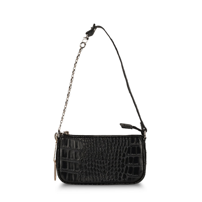 Sugarush Adriana Textured Womenbs Vegan Leather Sling Bag  Black