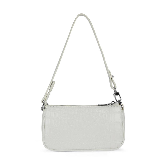 Sugarush Adriana Textured Womenbs Vegan Leather Sling Bag White