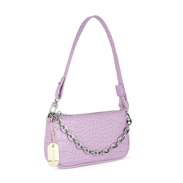 Sugarush Adriana Textured Womenbs Vegan Leather Sling Bag Purple