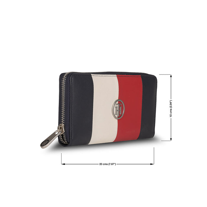 Tommy Hilfiger Amari Womens Leather Zip Around Wallet Navy