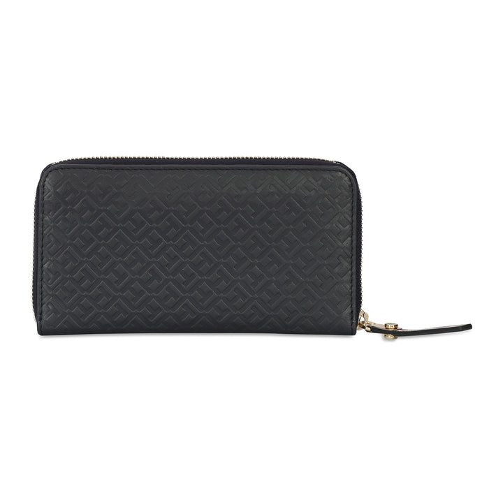 Tommy Hilfiger Miley Womens Leather Zip Around Wallet Navy