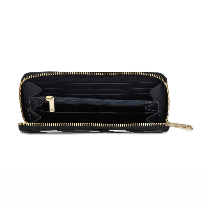 Tommy Hilfiger Rosa Womens Leather Zip Around Wallet black