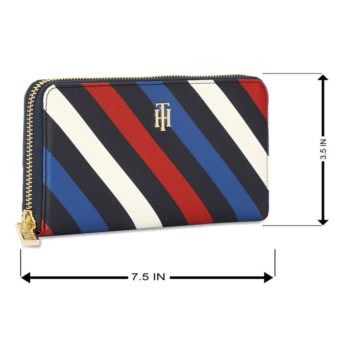 Tommy Hilfiger Rosa Womens Leather Zip Around Wallet navy