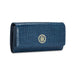 Tommy Hilfiger Jocelyn Womenbs Vegan Textured Leather Wallet Navy