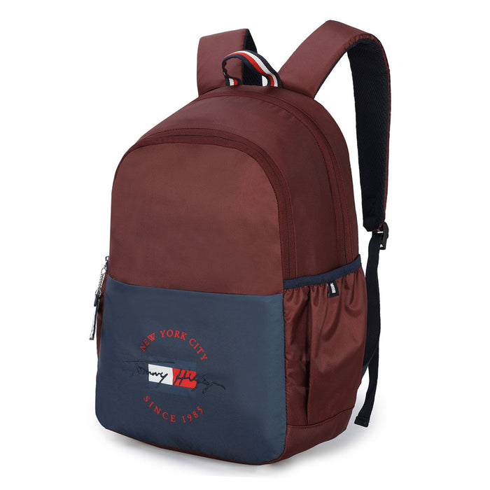 Tommy Hilfiger Milo Laptop Backpack Burgundy & Navy