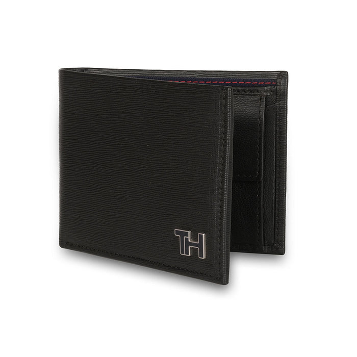 Tommy Hilfiger Finn Men Leather Global Coin Wallet Black