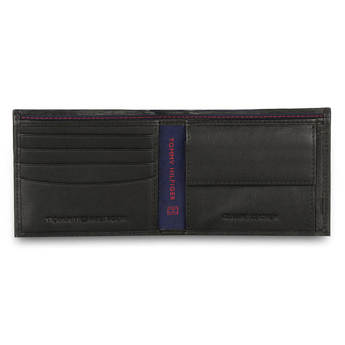 Tommy Hilfiger Finn Men Leather Global Coin Wallet Black