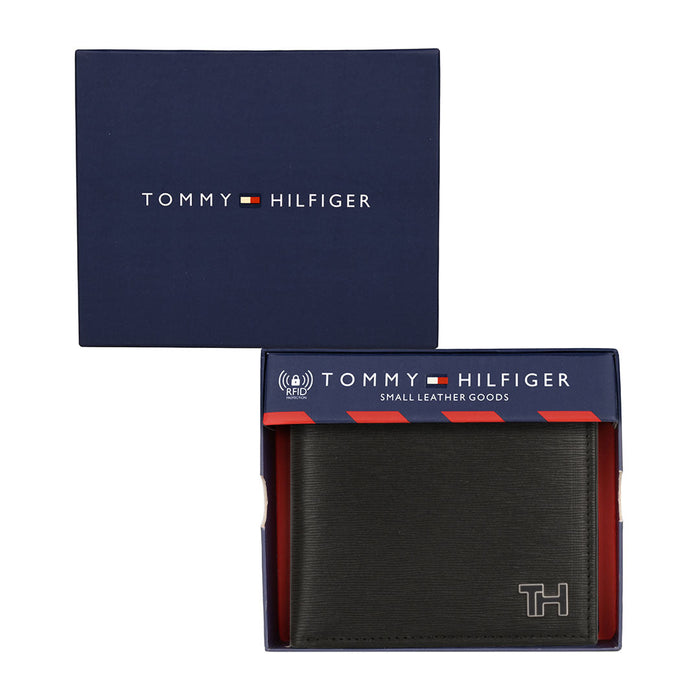 Tommy Hilfiger Finn Men Leather Global Coin Wallet Black