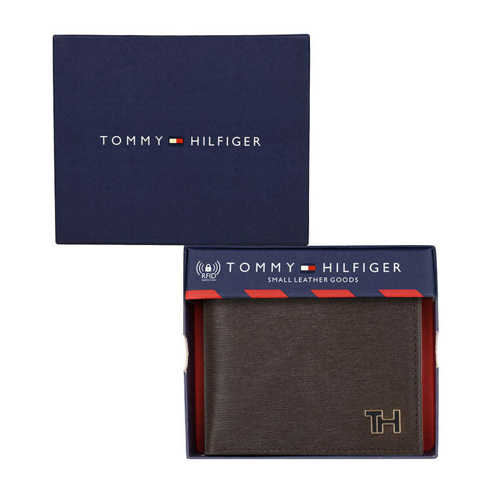 Tommy Hilfiger Finn Men Leather Global Coin Wallet Brown