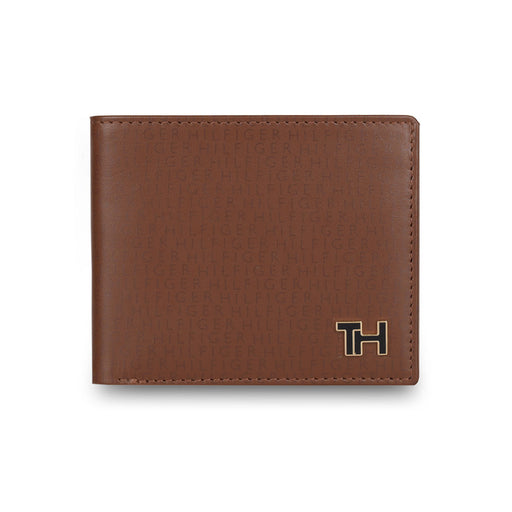 Tommy Hilfiger Cyril Men Leather Global Coin Wallet Tan
