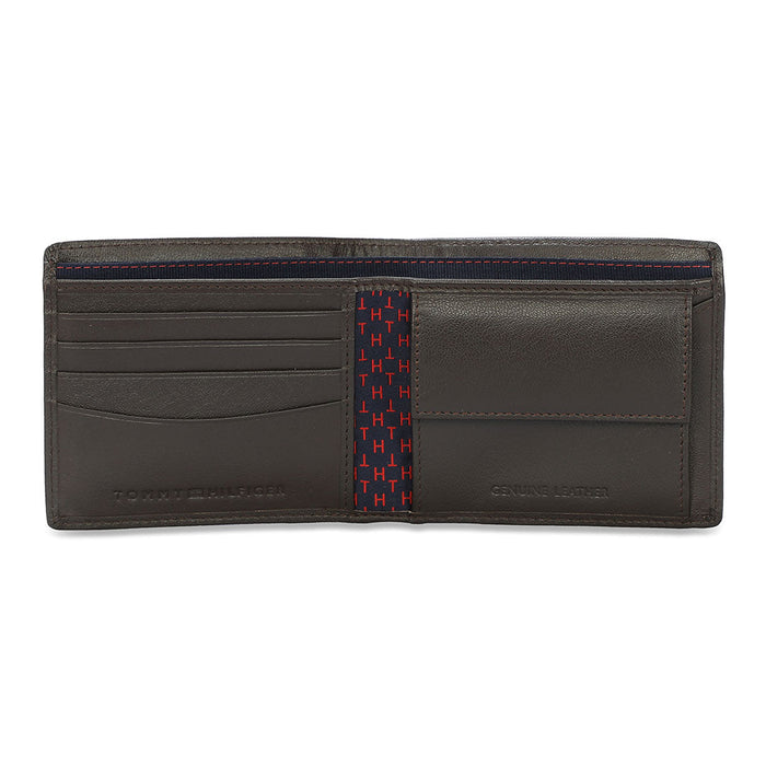 Tommy Hilfiger Elmer Mens Leather Global Coin Wallet Brown