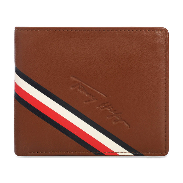 Tommy Hilfiger Elmer Mens Leather Global Coin Wallet Tan