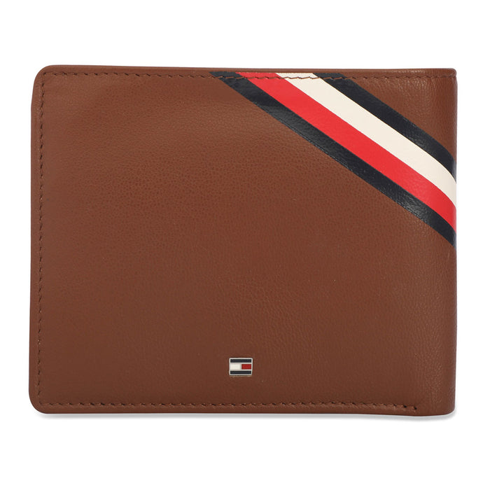 Tommy Hilfiger Elmer Mens Leather Global Coin Wallet Tan