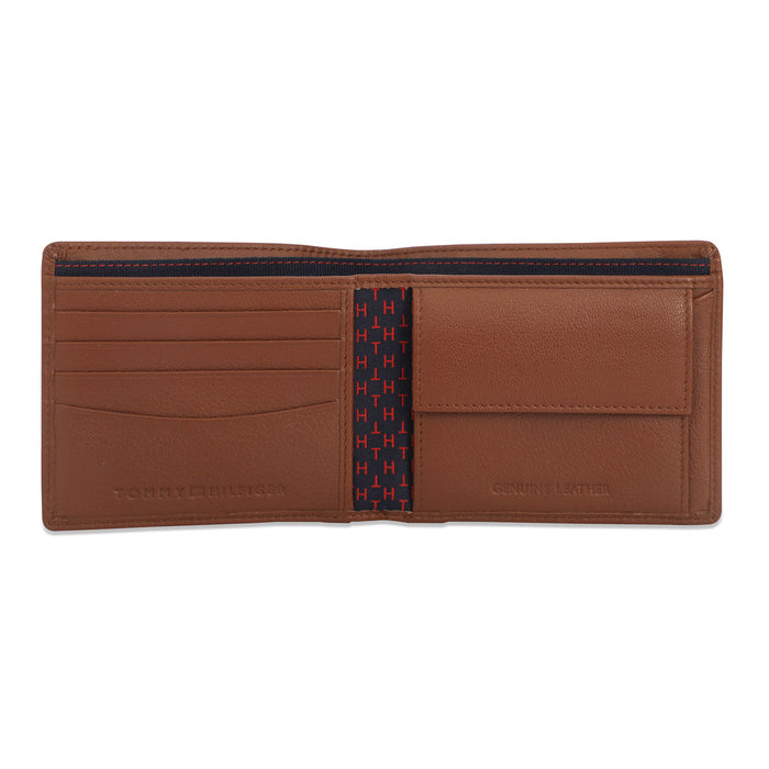 Tommy Hilfiger Elmer Mens Leather Global Coin Wallet Tan