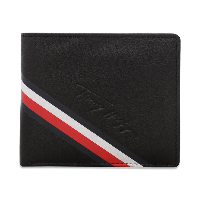 Tommy Hilfiger Elmer Mens Leather Global Coin Wallet Black