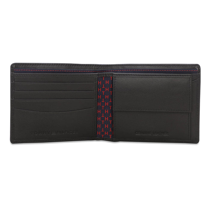 Tommy Hilfiger Elmer Mens Leather Global Coin Wallet Black