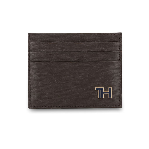 Tommy Hilfiger Finn Menbs Leather Card Holder Brown