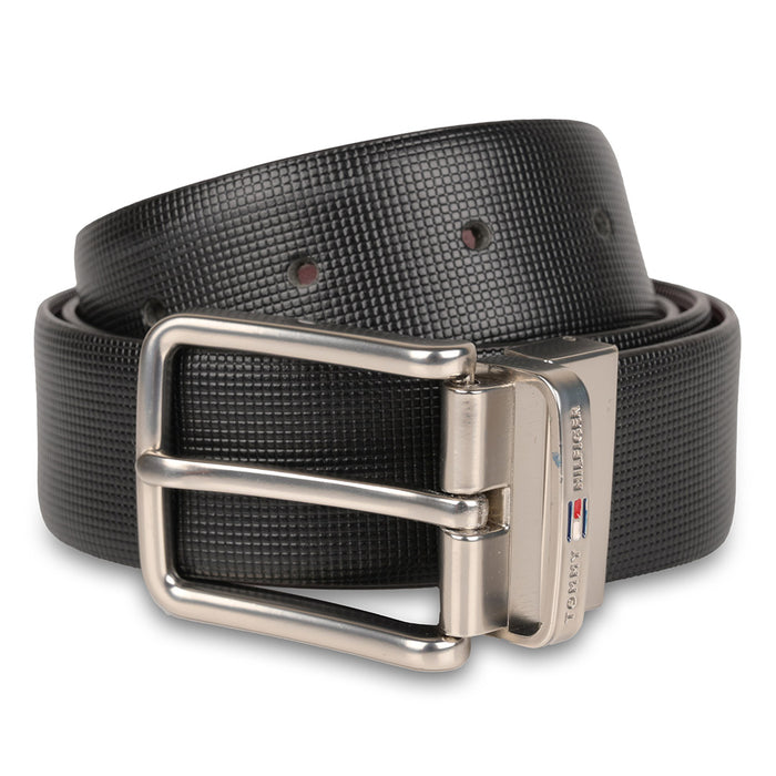 Tommy Hilfiger Edward Mens Reversible Leather Belt Black