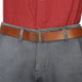 Tommy Hilfiger Leroy Mens Non Reversible Leather Belt Tan