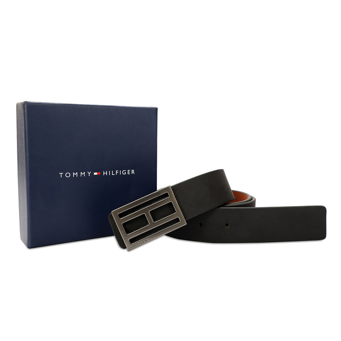 Tommy Hilfiger Frankie Mens Reversible Leather Belt black