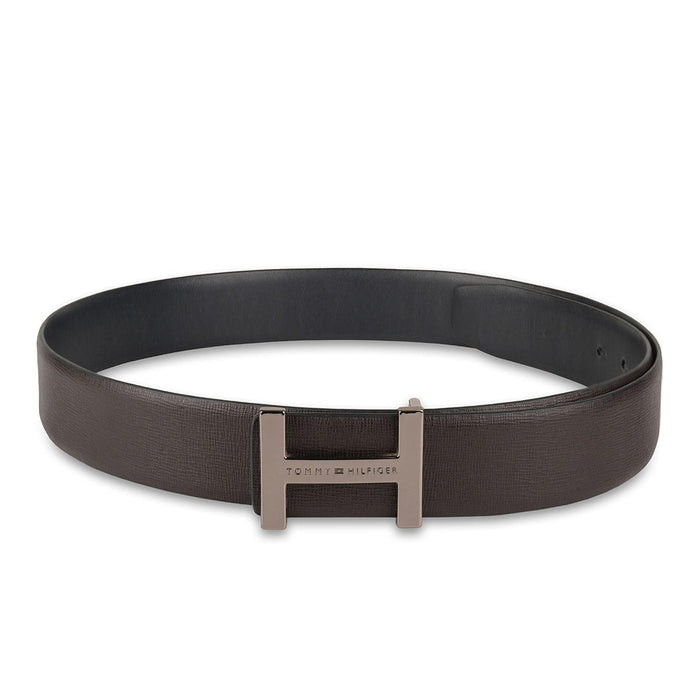 Tommy Hilfiger Ellis Mens Reversible Leather Belt Brown