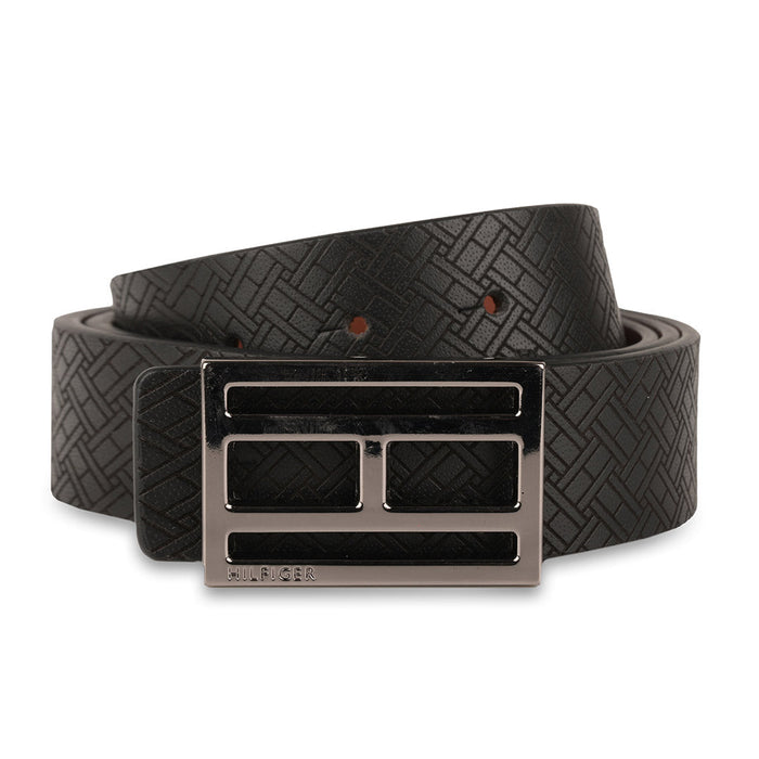 Tommy Hilfiger Markus Mens Leather Reversible Belt Black