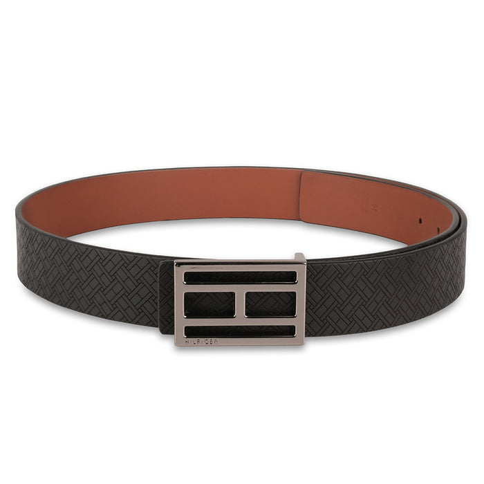 Tommy Hilfiger Markus Mens Leather Reversible Belt Black