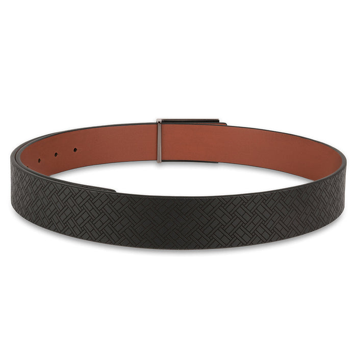 Tommy Hilfiger Markus Mens Leather Reversible Belt Black