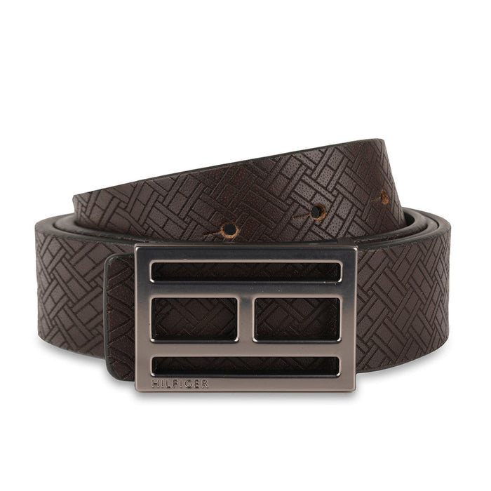 Tommy Hilfiger Markus Mens Leather Reversible Belt Brown