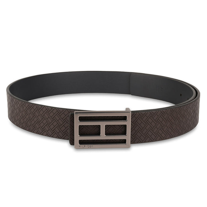 Tommy Hilfiger Markus Mens Leather Reversible Belt Brown