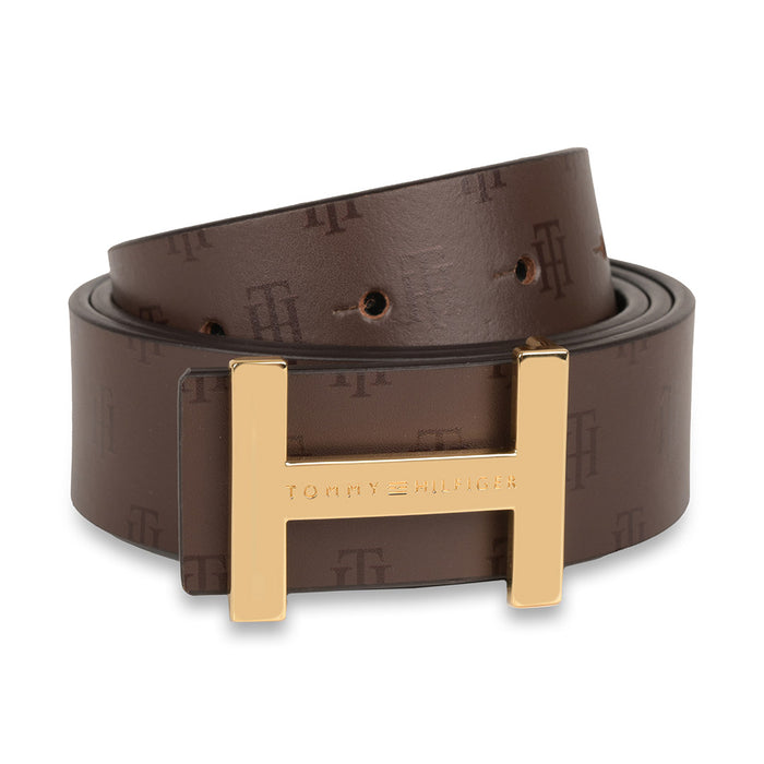 Tommy Hilfiger Ollie Mens Reversible Leather Belt Brown