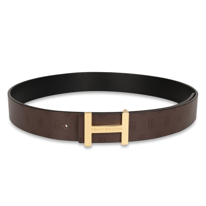 Tommy Hilfiger Ollie Mens Reversible Leather Belt Brown