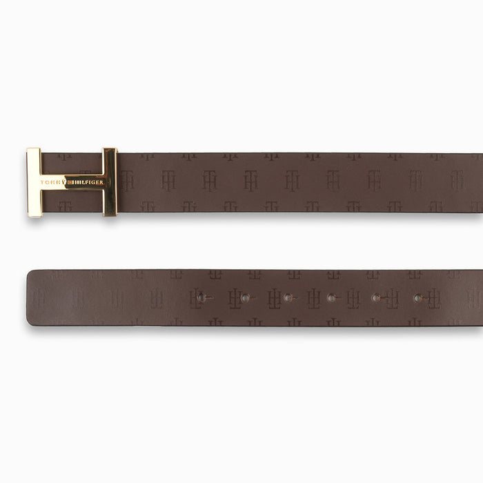 Tommy Hilfiger Ollie Mens Reversible Leather Belt Brown