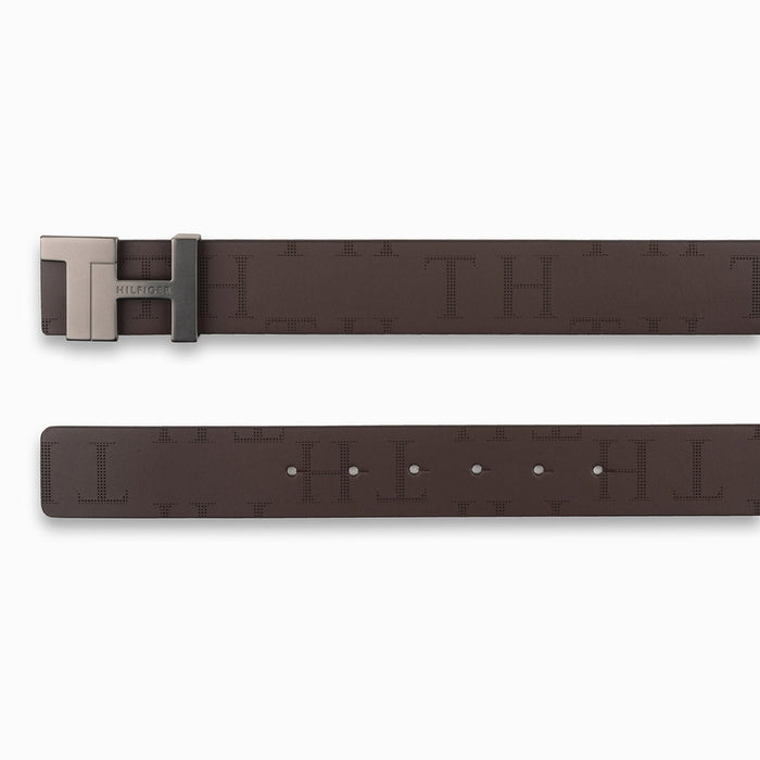 Tommy Hilfiger Otto Mens Reversible Leather Belt Brown