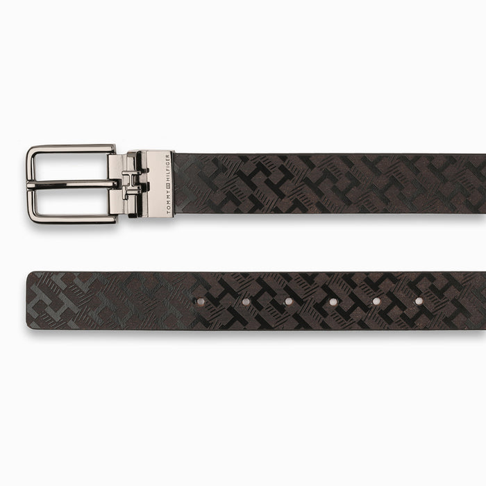 Tommy Hilfiger Teo Mens Leather Reversible Belt Black