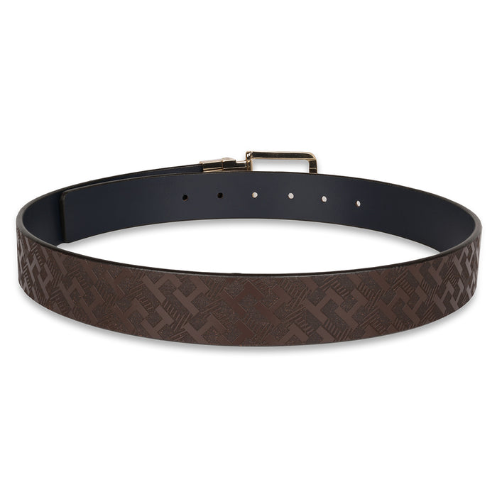 Tommy Hilfiger Teo Mens Leather Reversible Belt Brown