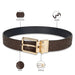 Tommy Hilfiger Teo Mens Leather Reversible Belt Brown