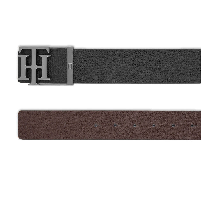 Tommy Hilfiger Denzel Men Leather Reversible Belt Black