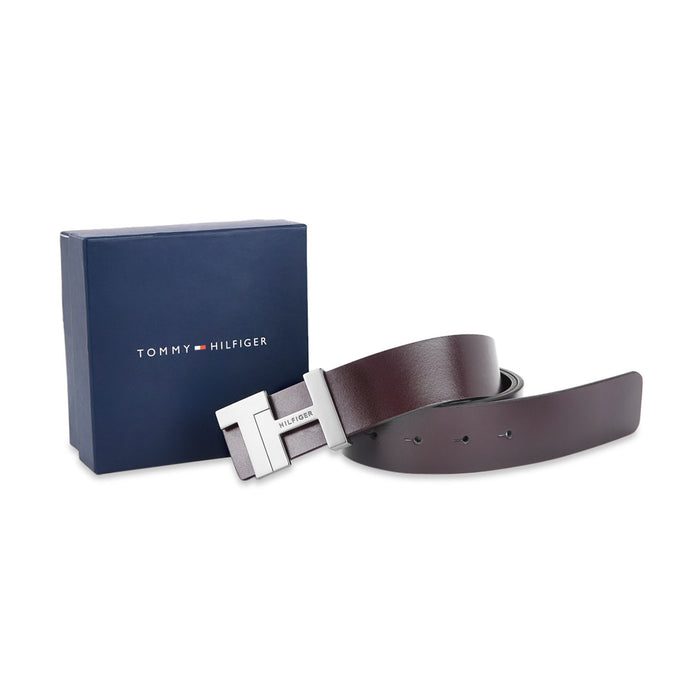 Tommy Hilfiger Cesar Men Leather Reversible Belt Brown