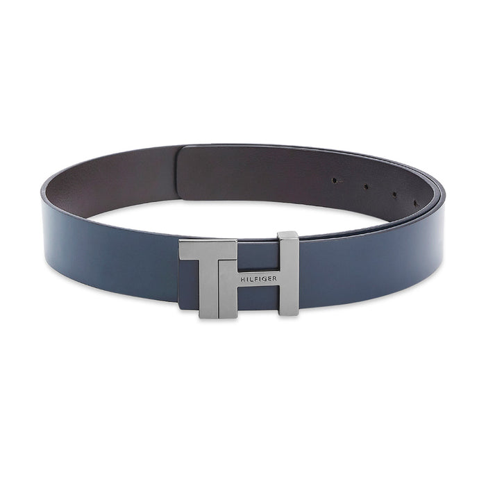 Tommy Hilfiger Cesar Men Leather Reversible Belt Navy