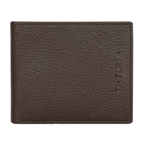 The Vertical Milenia Men Leather Global Coin Wallet Brown