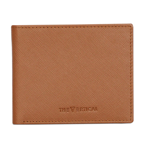 The Vertical Maestro Men Leather Global Coin Wallet Tan