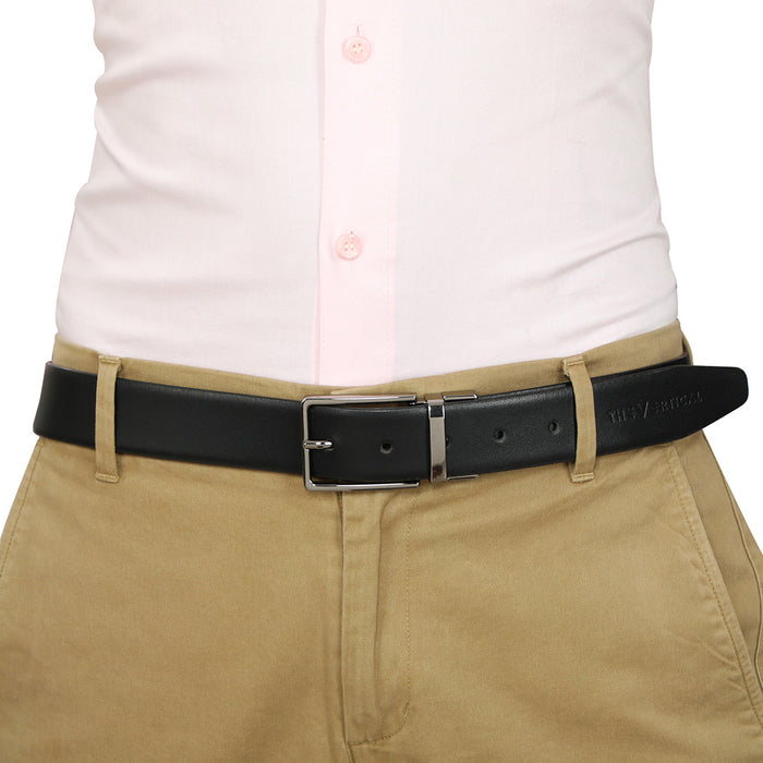 The Vertical Milenie Men Leather Reversible Belt