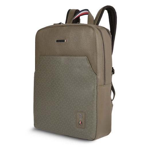 Tommy Hilfiger Prudence Unisex Leather 14 Inch Laptop Backpack Olive