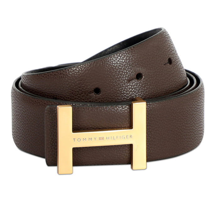 Tommy Hilfiger Broderick Men Leather Reversible Belt Brown