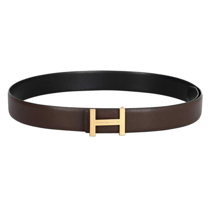 Tommy Hilfiger Broderick Men Leather Reversible Belt Brown