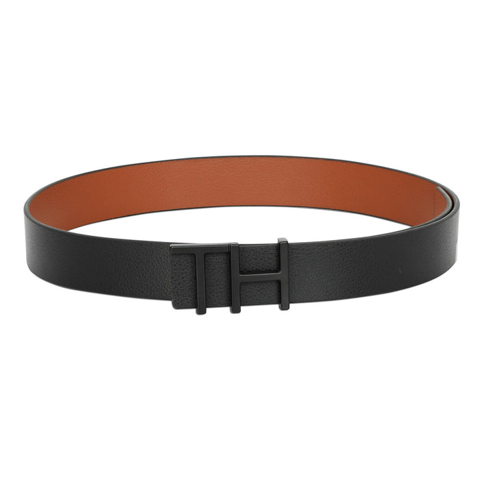 Tommy Hilfiger Cusack Men Leather Reversible Belt Black