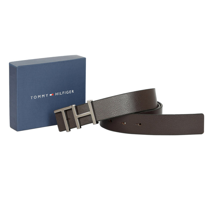 Tommy Hilfiger Cusack Men Leather Reversible Belt Brown