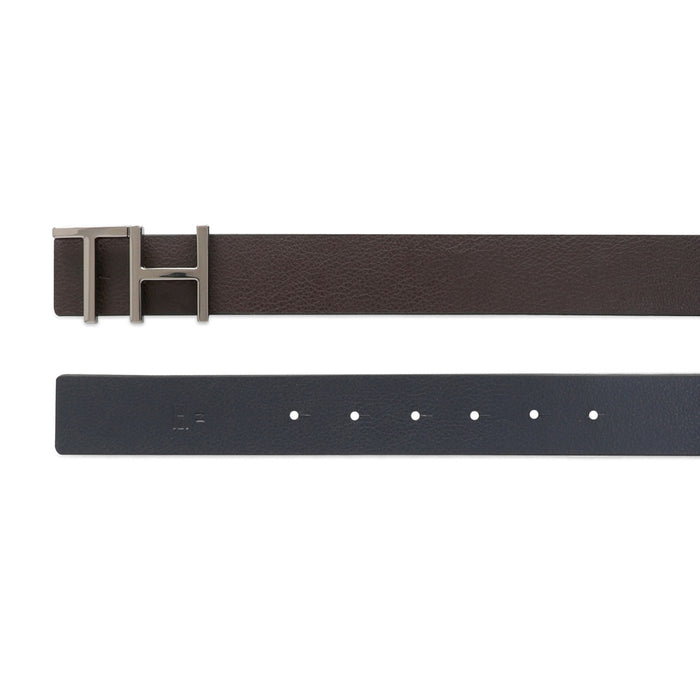 Tommy Hilfiger Cusack Men Leather Reversible Belt Brown