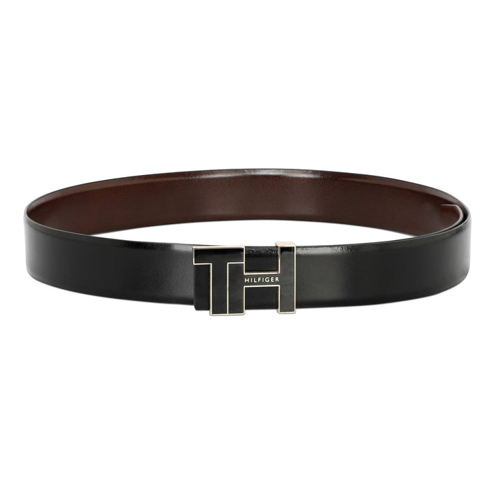 Tommy Hilfiger Dobler Men Leather Reversible Belt Black